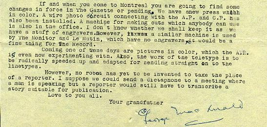 July 4, 1954 letter