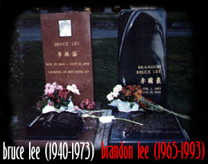 Brandon and Bruce Lee's Graves
