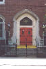 St. Brendan's School entrance close-up on E 207 St 