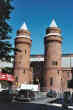 Two Kingsbridge Armory towers viewed from Davidson Avenue
