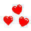 3 tiny hearts