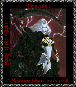 Lady of the Night Award.. Dracula D