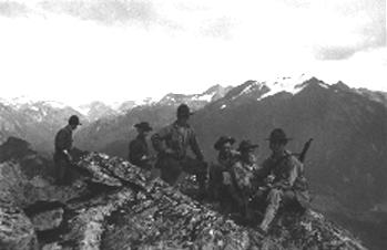 Servicemen on Mt. Verstovia