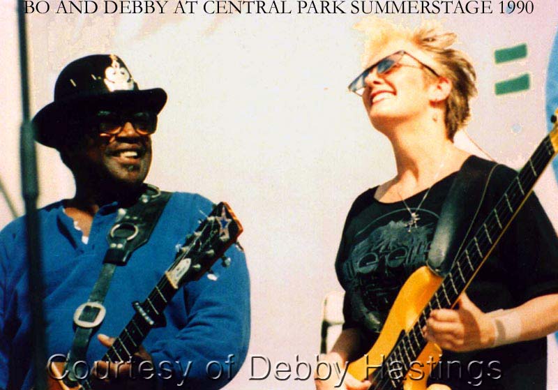 {Bo Diddley and Debby Hastings}