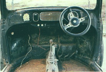 Oval - interior view of the car, more or less as I bought it.