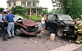 Two car collision