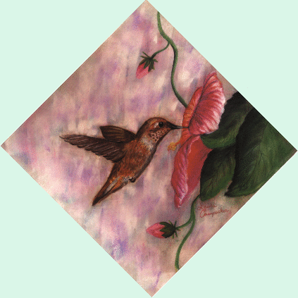 chalk pastel
print of hummingbird