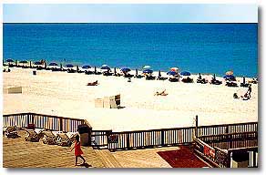 View of the sunning deck and beach!