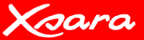 Xsara logo -  white on red