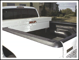 Ram Showing Tool Box and Bed Rail Covers