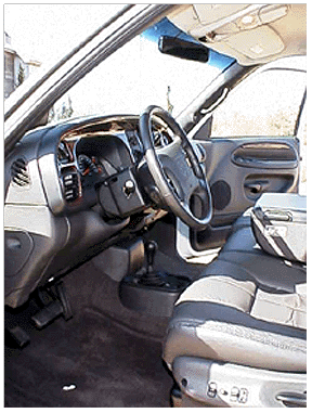 Interior of the Ram 1500 4x4.