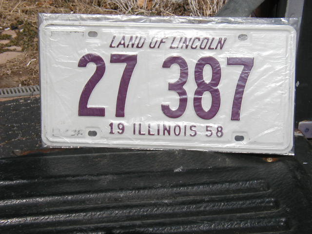 1958 Illinois Plate