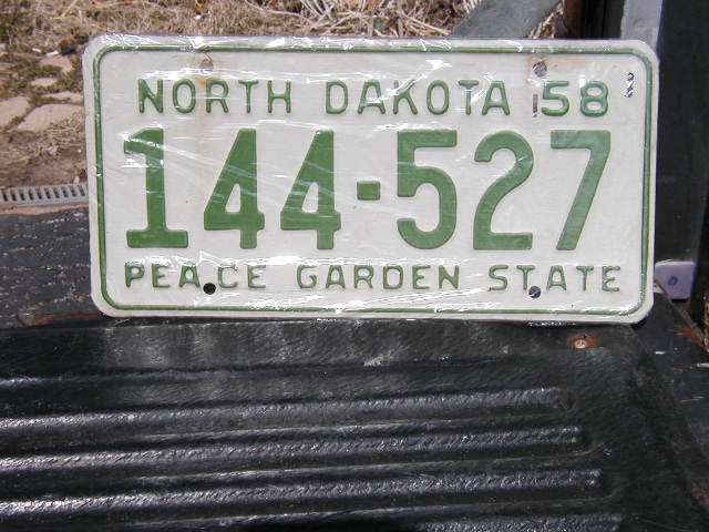 1958 North Dakota Plate