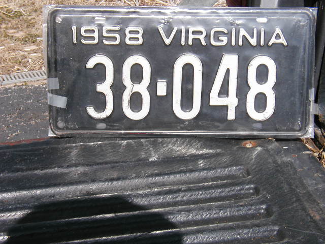 1958 Virginia Plate