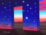 Night Sky Landscape Paintings For Sale Surreal Illusionism Paintings Gallery Museum Acrylic Oil Paints