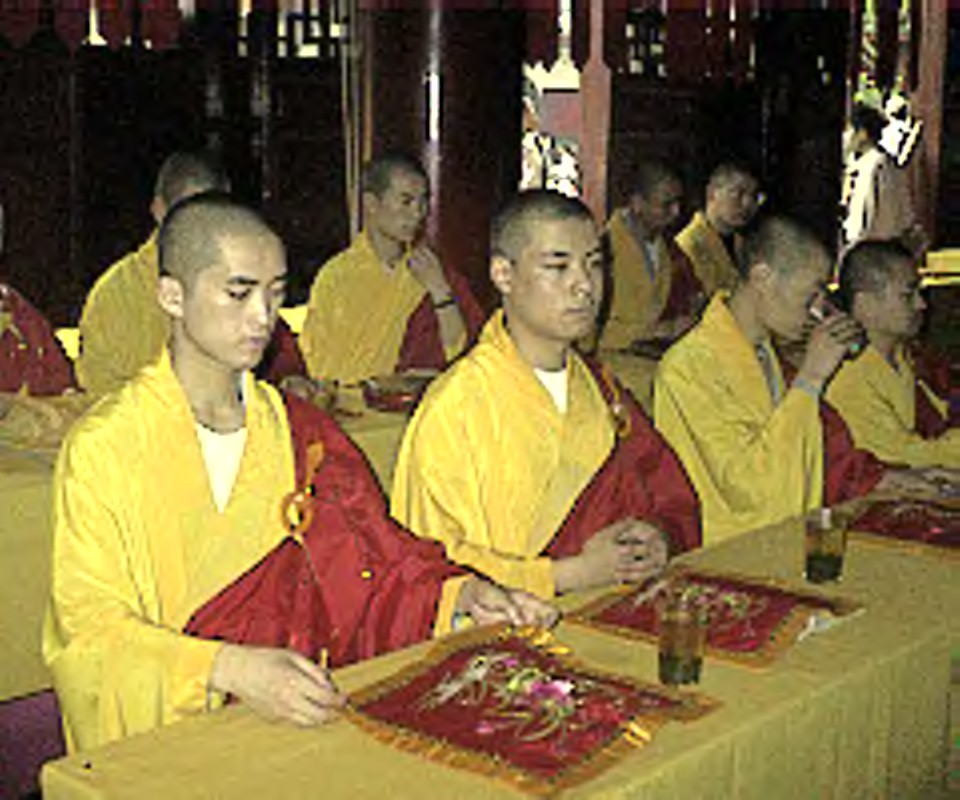 Monks in the Temple of the Jade Budda