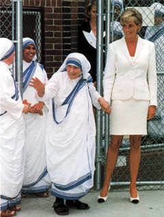 Mother Teresa with Princess Diana, Calcutta, India