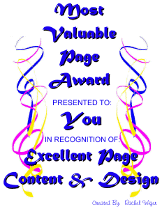 Most Valuable Page Award