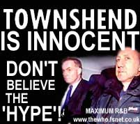 PETE TOWNSHEND IS INNOCENT! Please use this image on your own website to show your support. Thankyou
