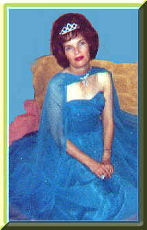 Photo of Ethel in blue gown