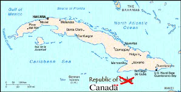 Map of Cuba / Canada