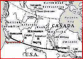 Map Western Canada -- Crowsnest Pass & Sparwood