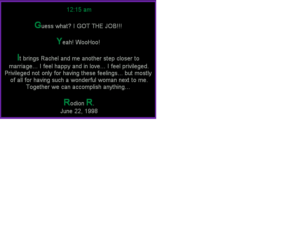 Rodes-man, you lucky devil!!!