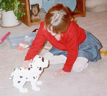 Laurel and electronic puppy