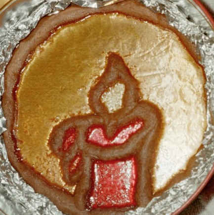 candle stained glass cookie