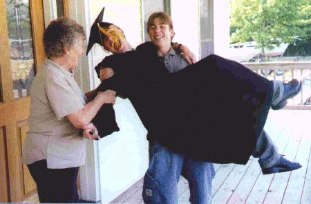 Grandmom, Scott, and I, Just before graduation