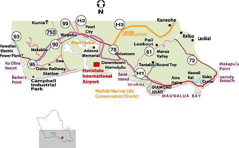 southern shore oahu map