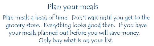 Plan your meals