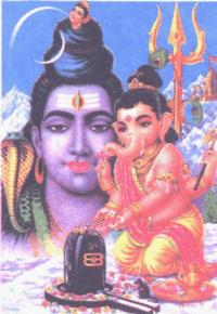 Shiva and Ganesha