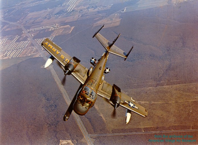 OV-1 in flight