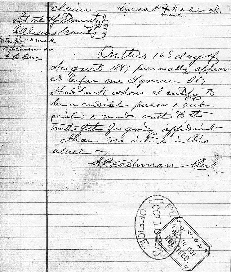 Deposition of Lyman H. Hadlock, Page 4 of 4.