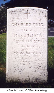 Headstone of Charles King