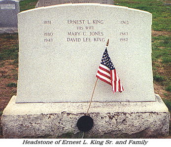 Headstone of Ernest King Sr. and Family