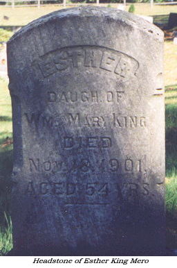 Headstone of Esther King Mero