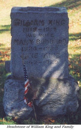 Headstone of William King and Family