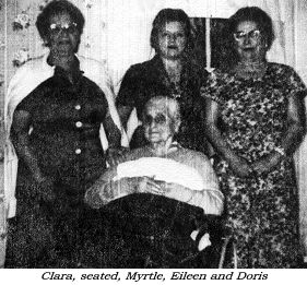 Clara, seated, Myrtle, Eileen and Doris