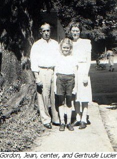 Gordon, his wife Gertrude, and their daughter, Jean F. Lucier