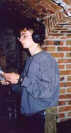 Jo Werner bei Aufnahmen im Probenraum, 1993