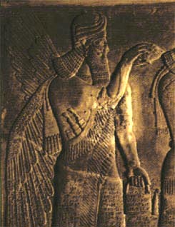 Assyrian god with bucket