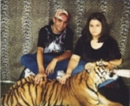 this is me and one of my buddies, Jason petting a tiger