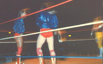 Terry Taylor, with Chris Adams, (Hot Stuff Eddie Gilbert is in the background)