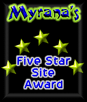 Myrana's 5 Star Site Award