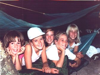 Girls in tent