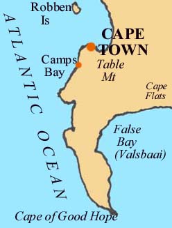 Map of Cape Town Area