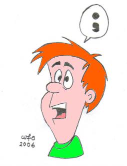 One of my many cartoons in hinir of the semi-colon.