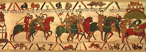 Bayeux Tapestry, panel 12: Harold joins William in battle